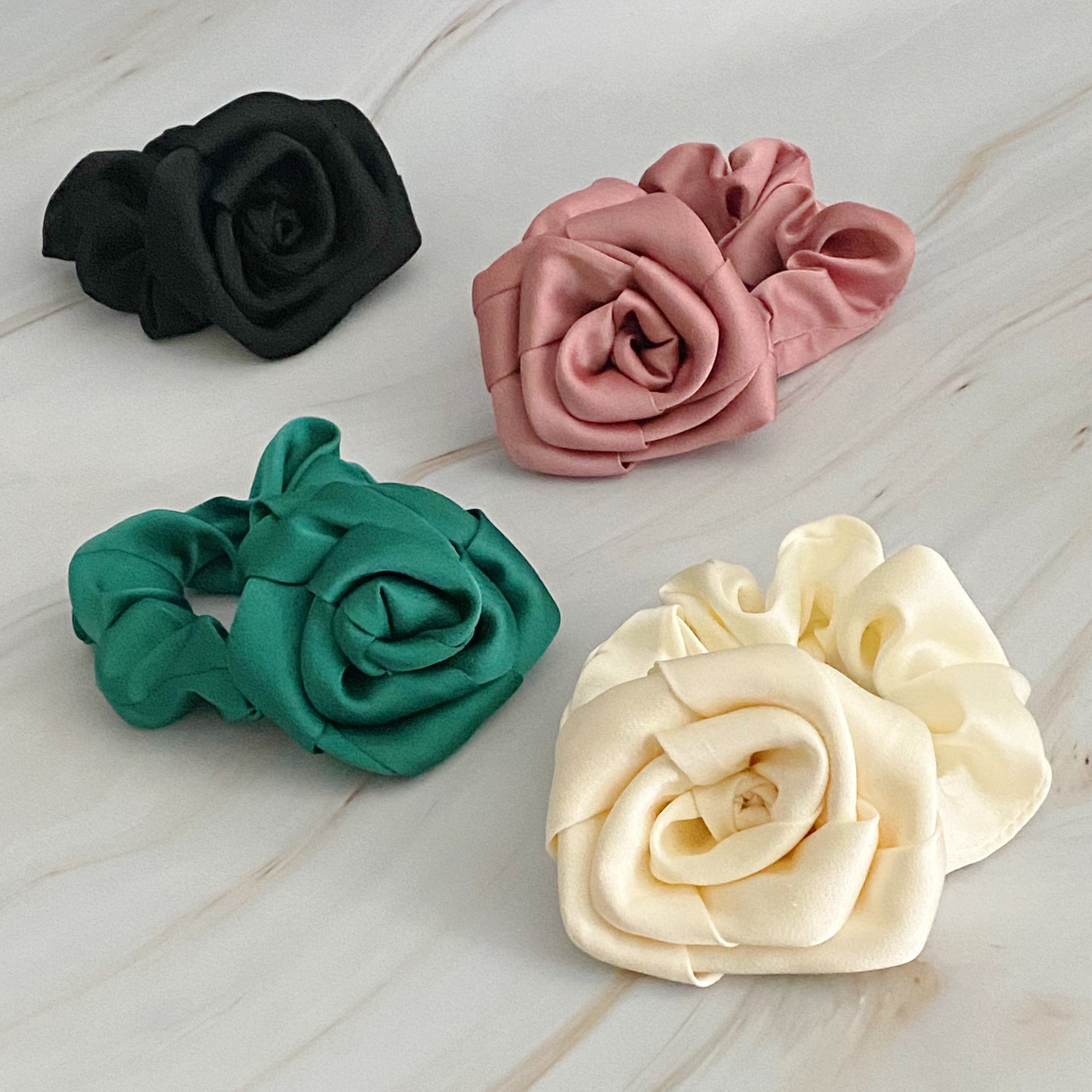 Art Of Work Satin Rose Scrunchie-0