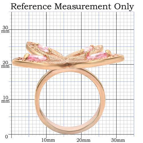 Rose Gold Ring with Pink CZ – Elegant Solitaire Style