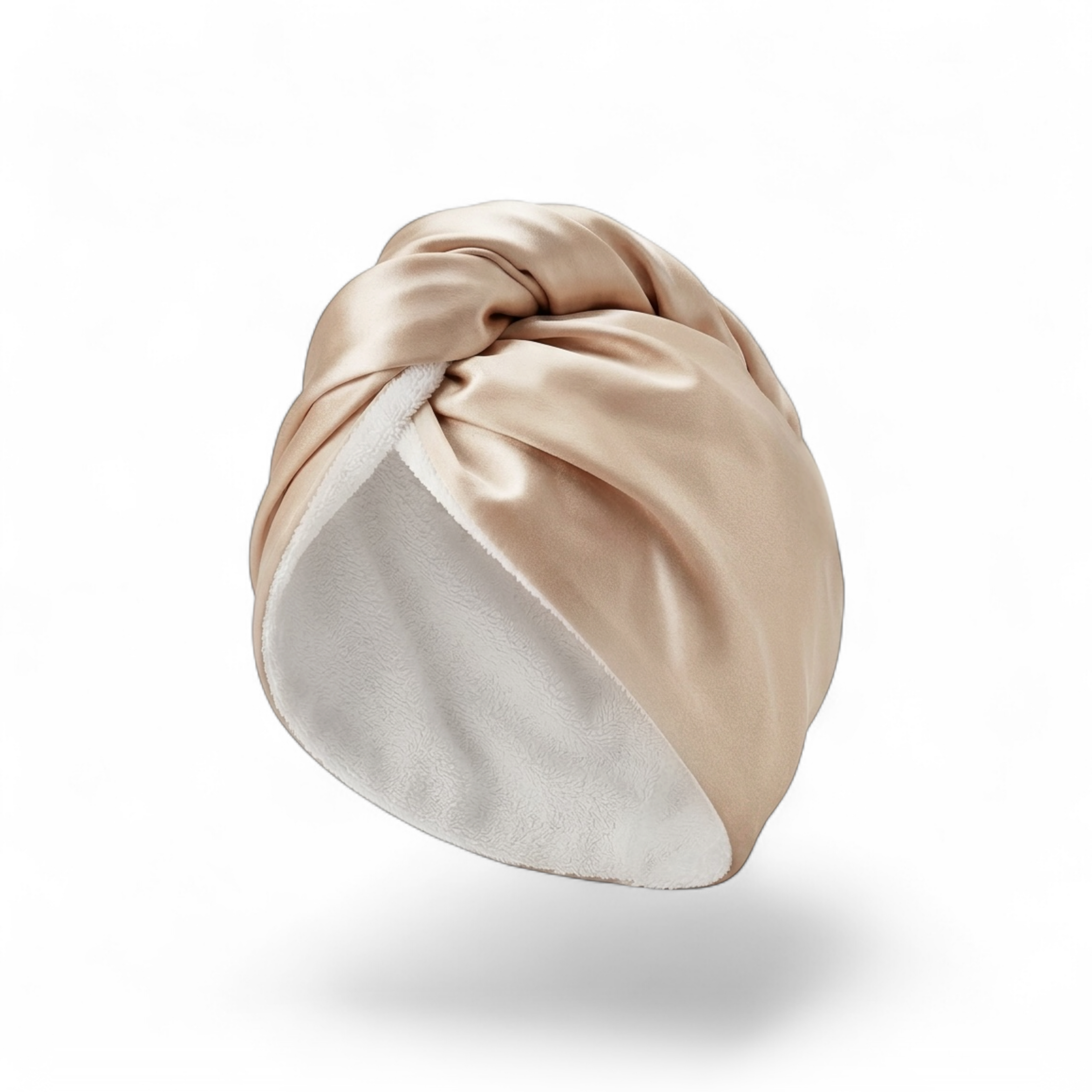 Reversilble Silk & Bamboo Towel Wrap - Champagne
