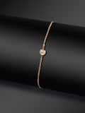 Delicate Summer Beach Rose Gold Chain Rhinstone Charm Anklets Women Jewellery