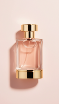Signature perfume with gold accent