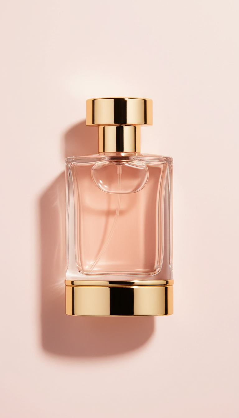 Signature perfume with gold accent