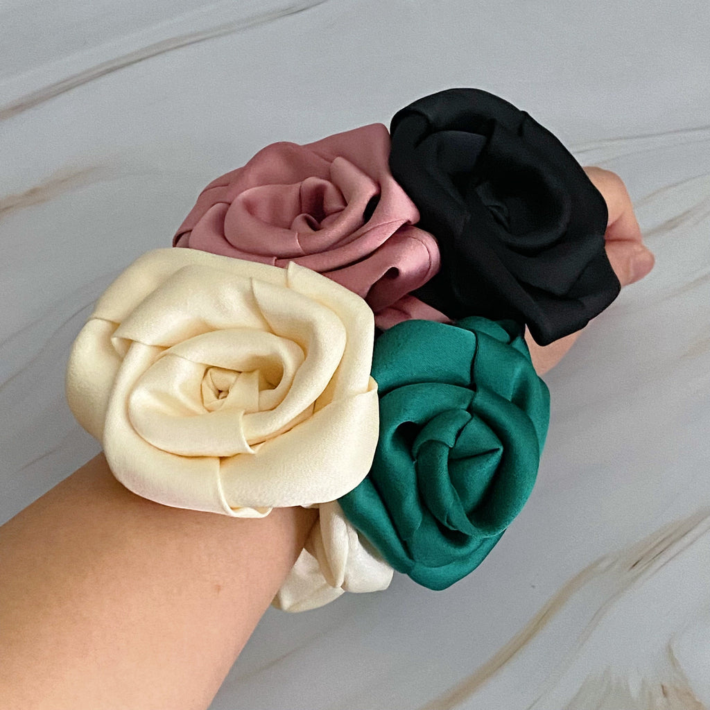 Art Of Work Satin Rose Scrunchie-1