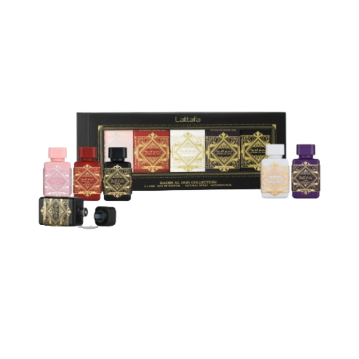Lattafa Badee Al Oud Mini Gift Set | 5 Arabian Oud Perfumes 25ml
