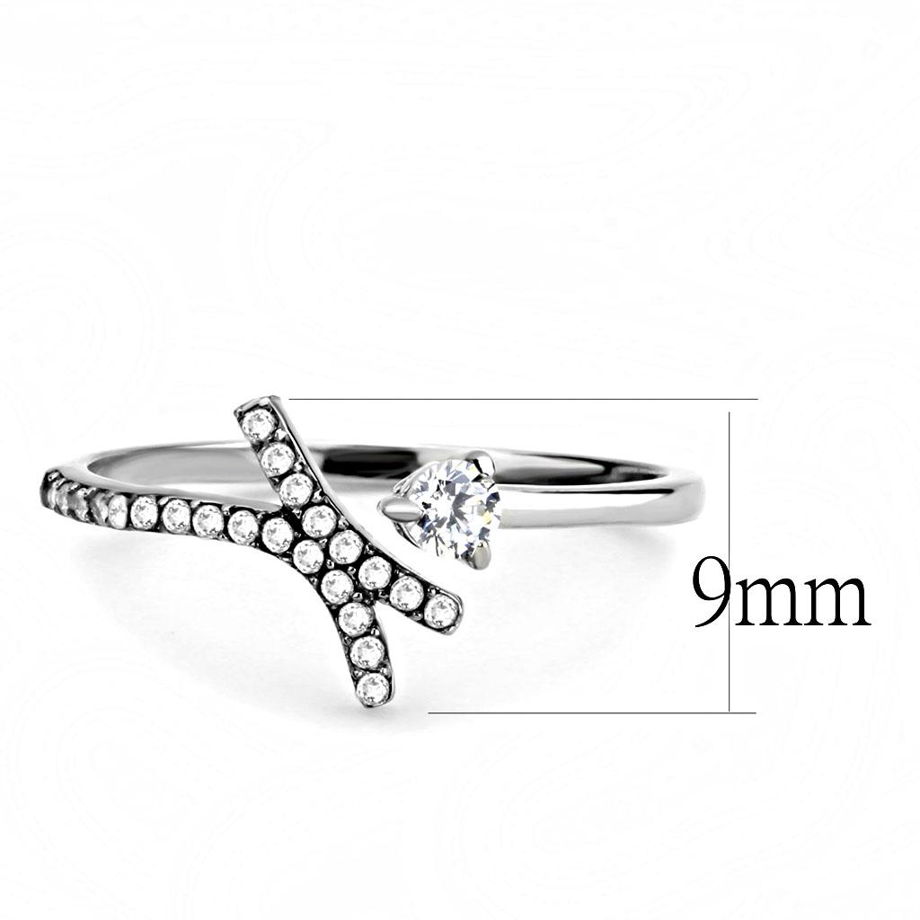 Silver Cross CZ Ring – Minimalist Glow