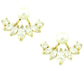 Iced Pearl Ear Jacket Earrings