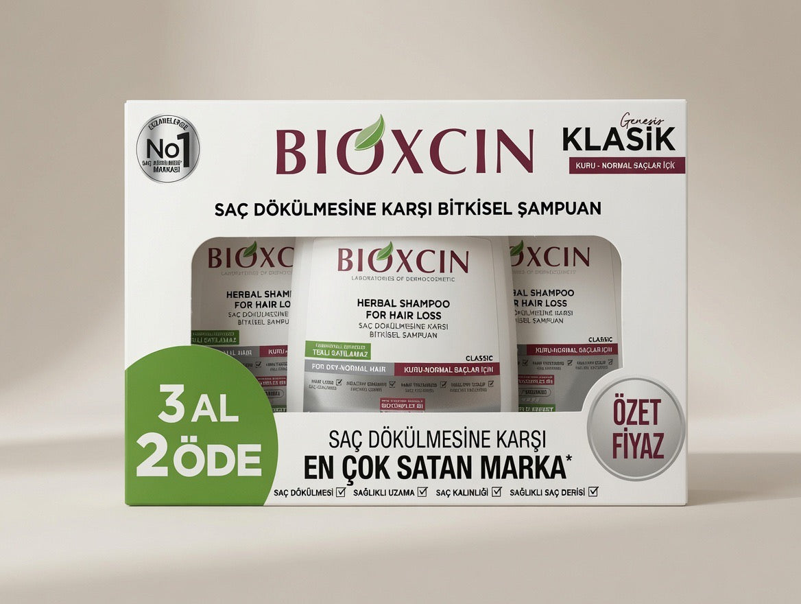 Bioxcin Classic Herbal Shampoo for Hair Loss – 3 x 300ml