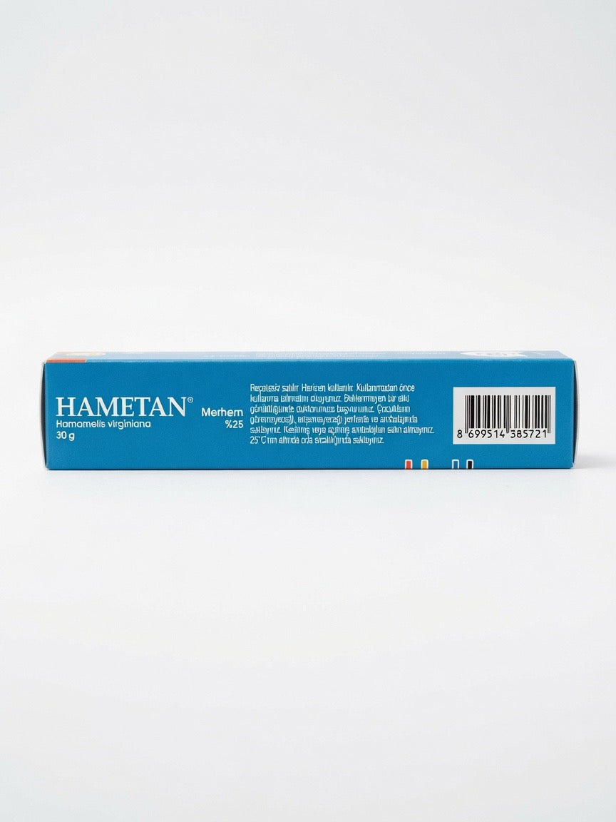 Hametan 25% Ointment – Witch Hazel Cream for Skin Irritation & Hemorrhoids (30g)