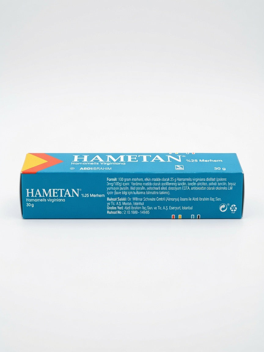 Hametan 25% Ointment – Witch Hazel Cream for Skin Irritation & Hemorrhoids (30g)