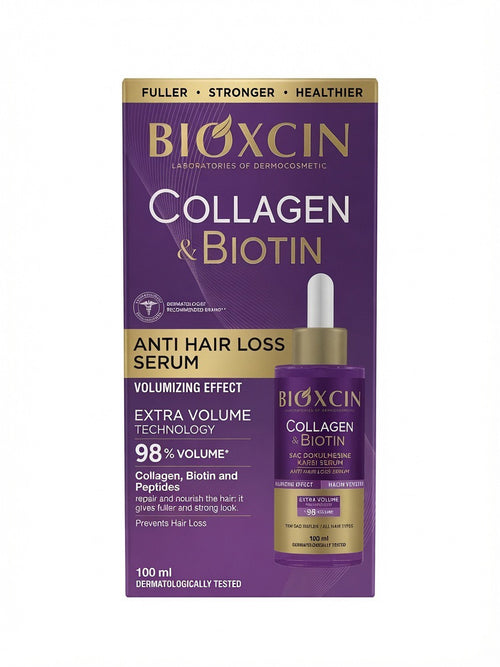 Bioxcin Collagen & Biotin Anti Hair Loss Serum 100ml - Volumizing Effect