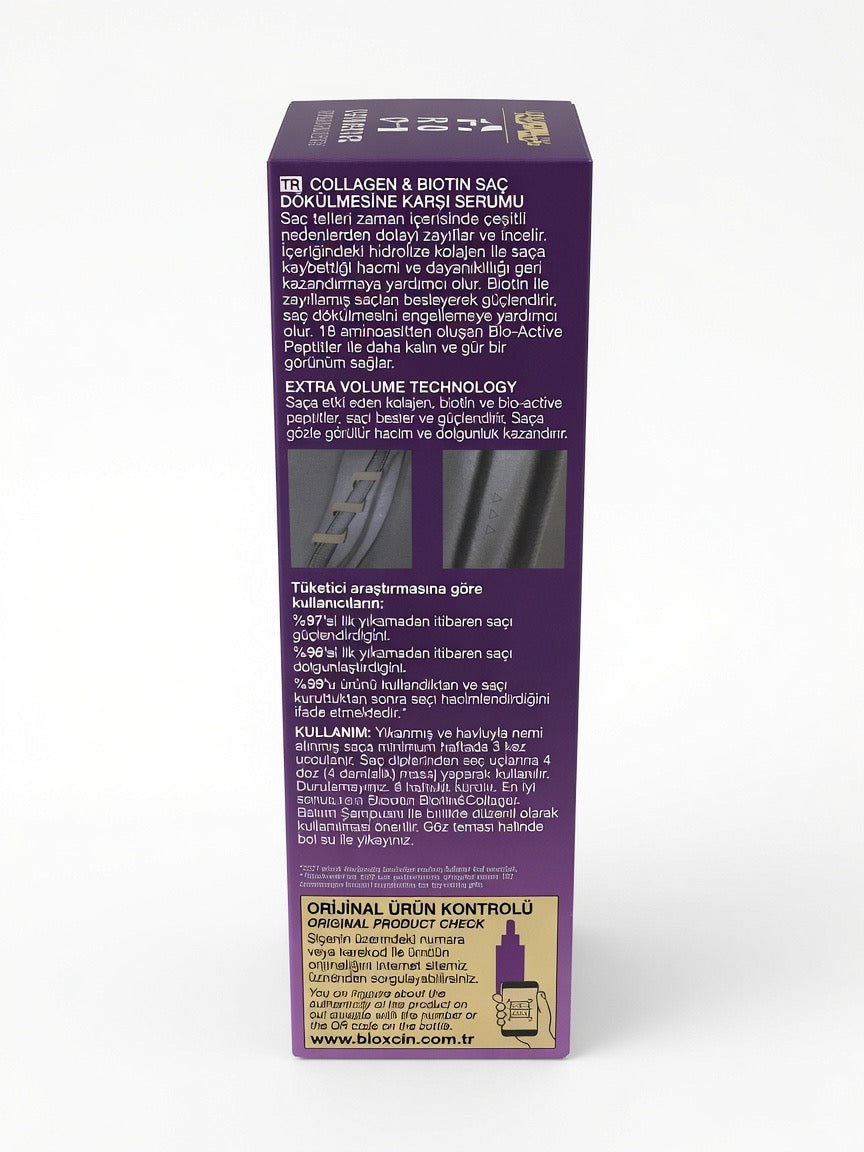 Bioxcin Collagen & Biotin Anti Hair Loss Serum 100ml - Volumizing Effect