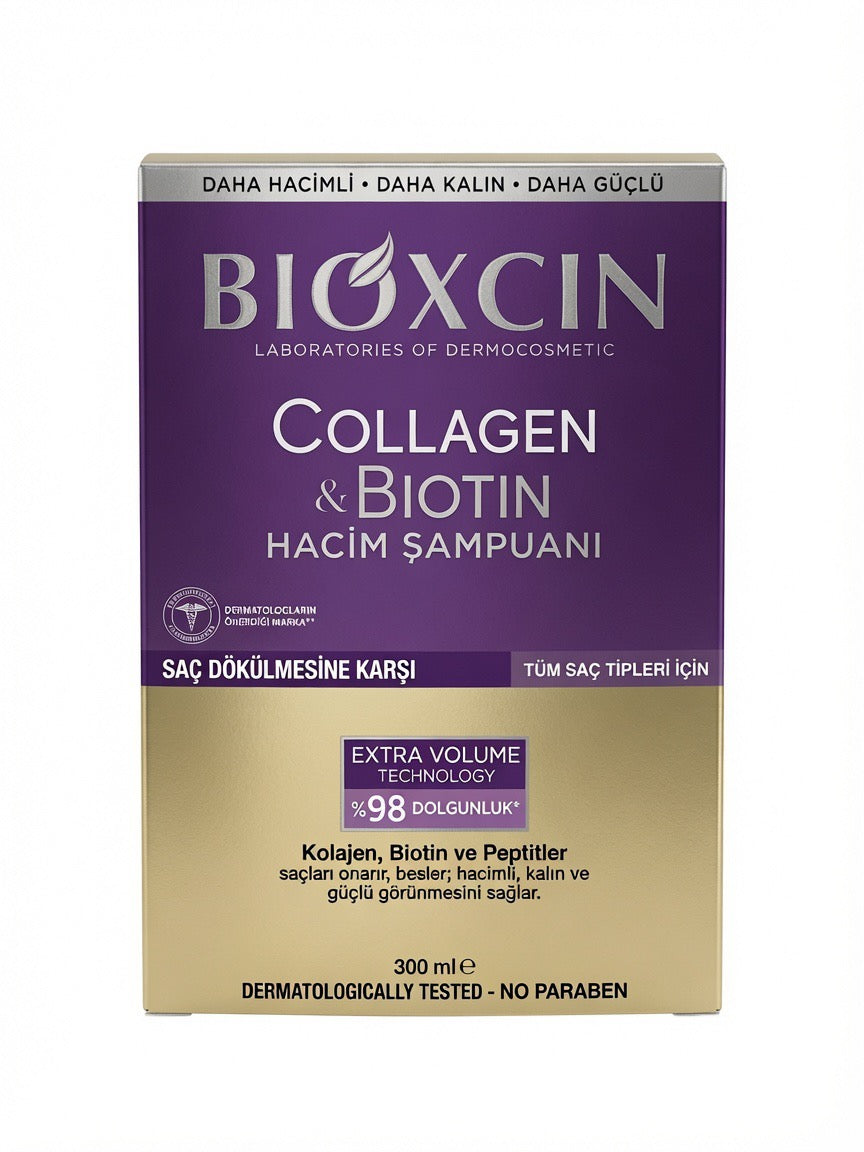 Bioxcin Collagen & Biotin Hacim Şampuanı 300ml - Extra Volume Technology