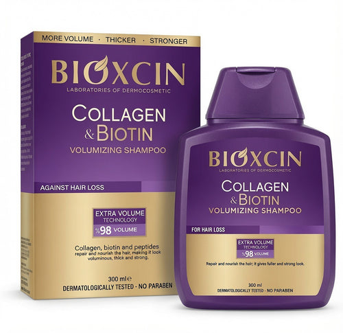 Bioxcin Collagen & Biotin Shampoo – Instant Volume & Thicker Hair (300ml)