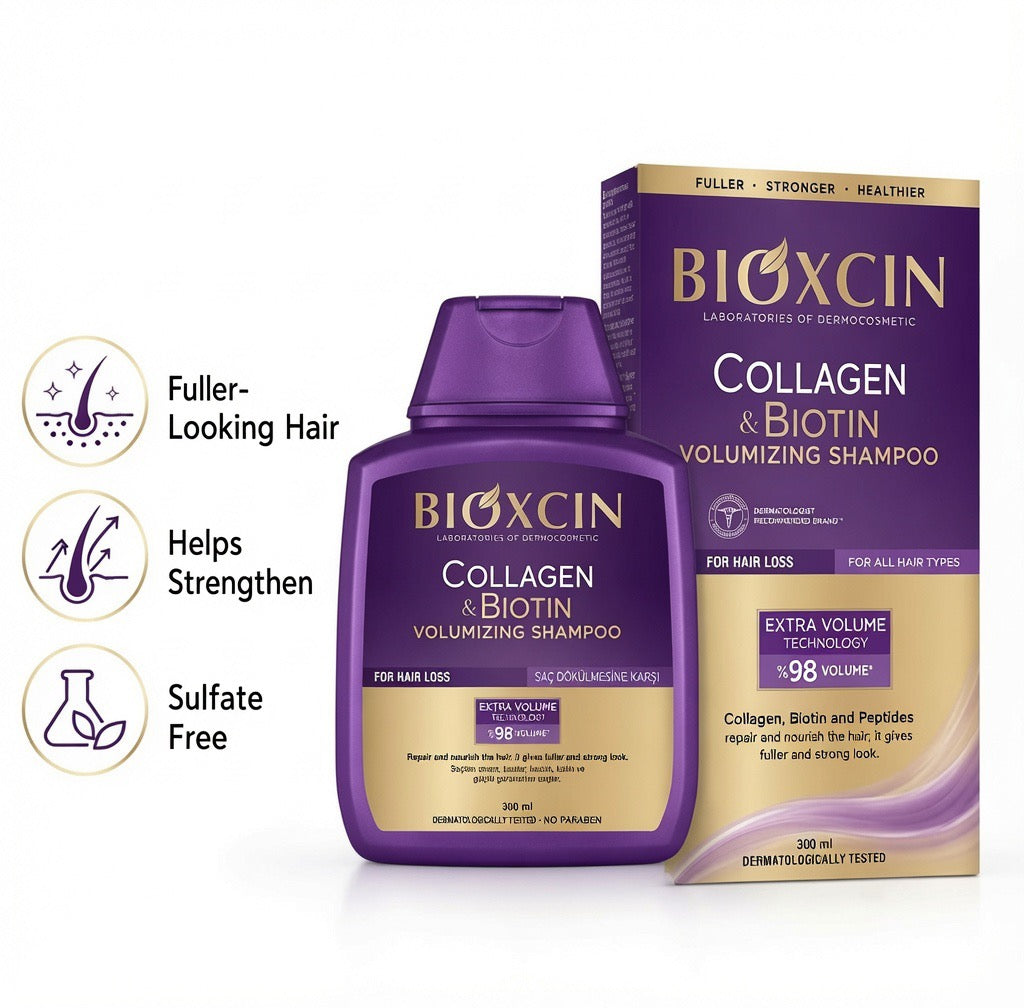 Bioxcin Collagen & Biotin Volumizing Shampoo 300ml