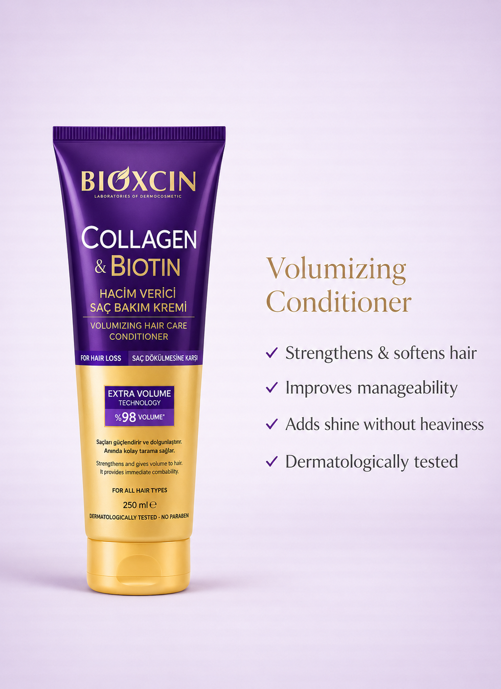 Bioxcin Collagen & Biotin Volumizing Hair Care Conditioner 250ml