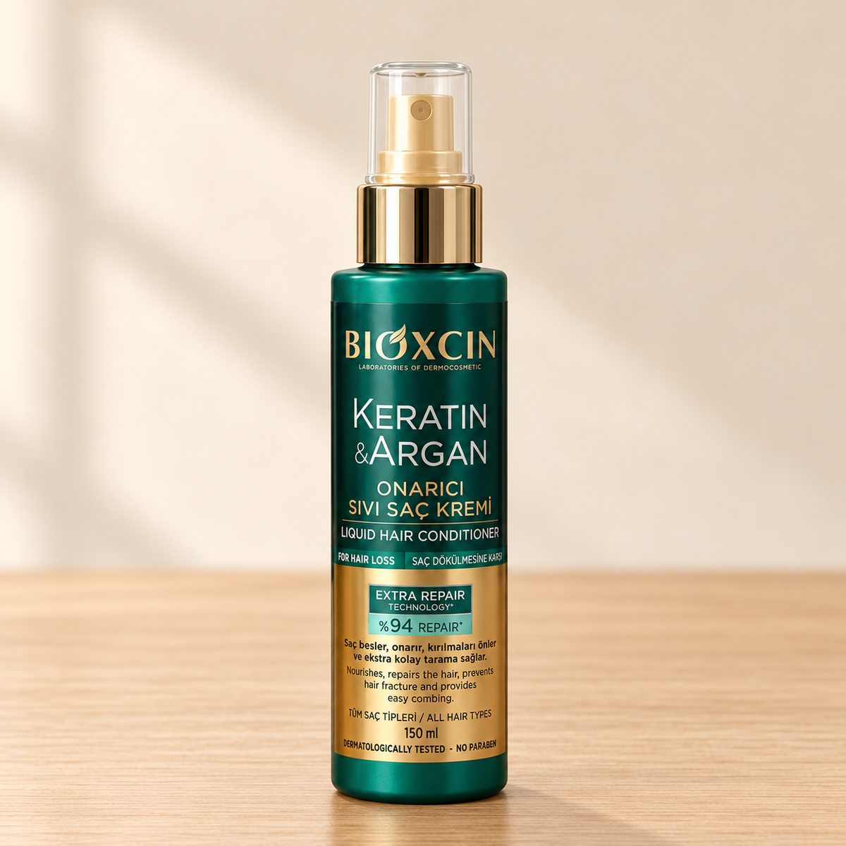 Bioxcin Keratin & Argan Repairing Leave-In Conditioner – 150 ml