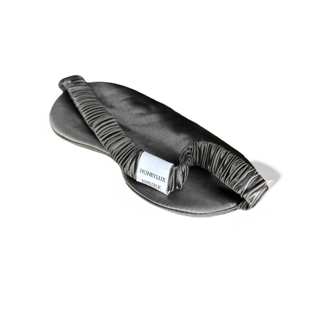 Premium Organic Silk Sleep Mask - Dark Grey