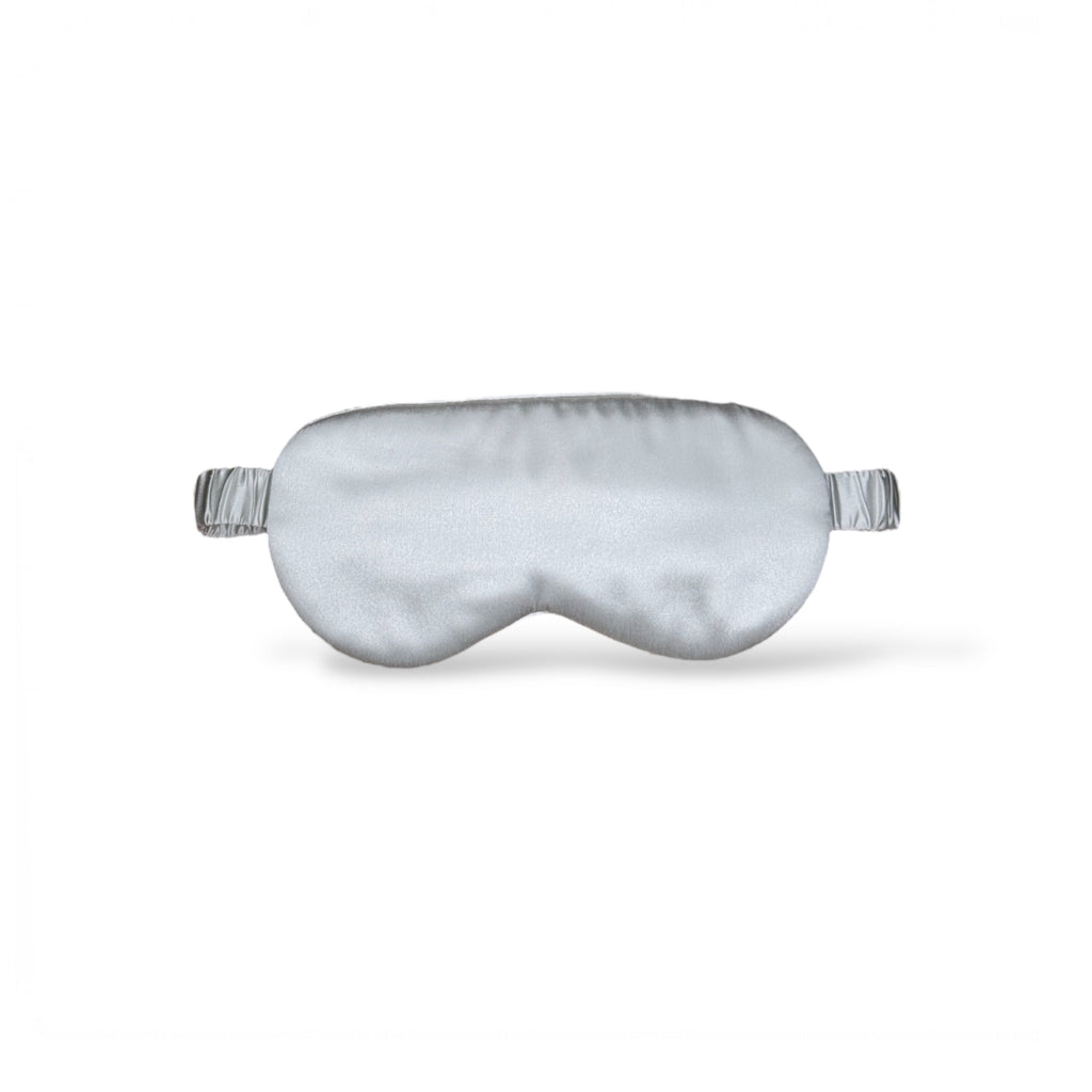 Premium Organic Silk Sleep Mask - Light Grey-0
