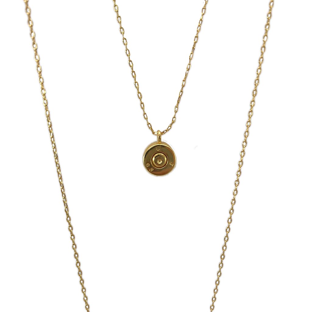 Layered Gold Bullet Bar Necklace – Recycled Statement Piece