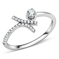 Silver Cross CZ Ring – Minimalist Glow