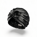Organic Silk Hair Bonnet - Black