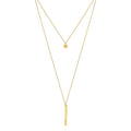 Layered Gold Bullet Bar Necklace – Recycled Statement Piece