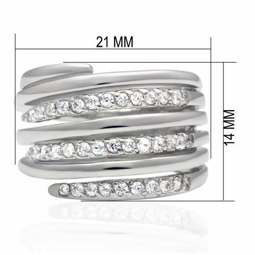 Silver Multi-Band CZ Statement Ring – Sparkling Layered Design