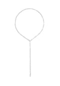 Paper Clip Y-Necklace Silver