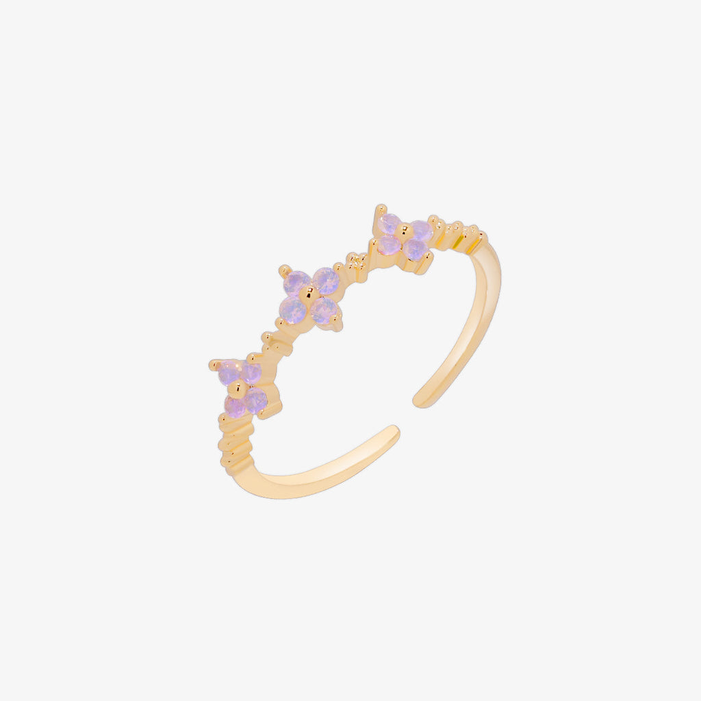 Moonstone daisy ring