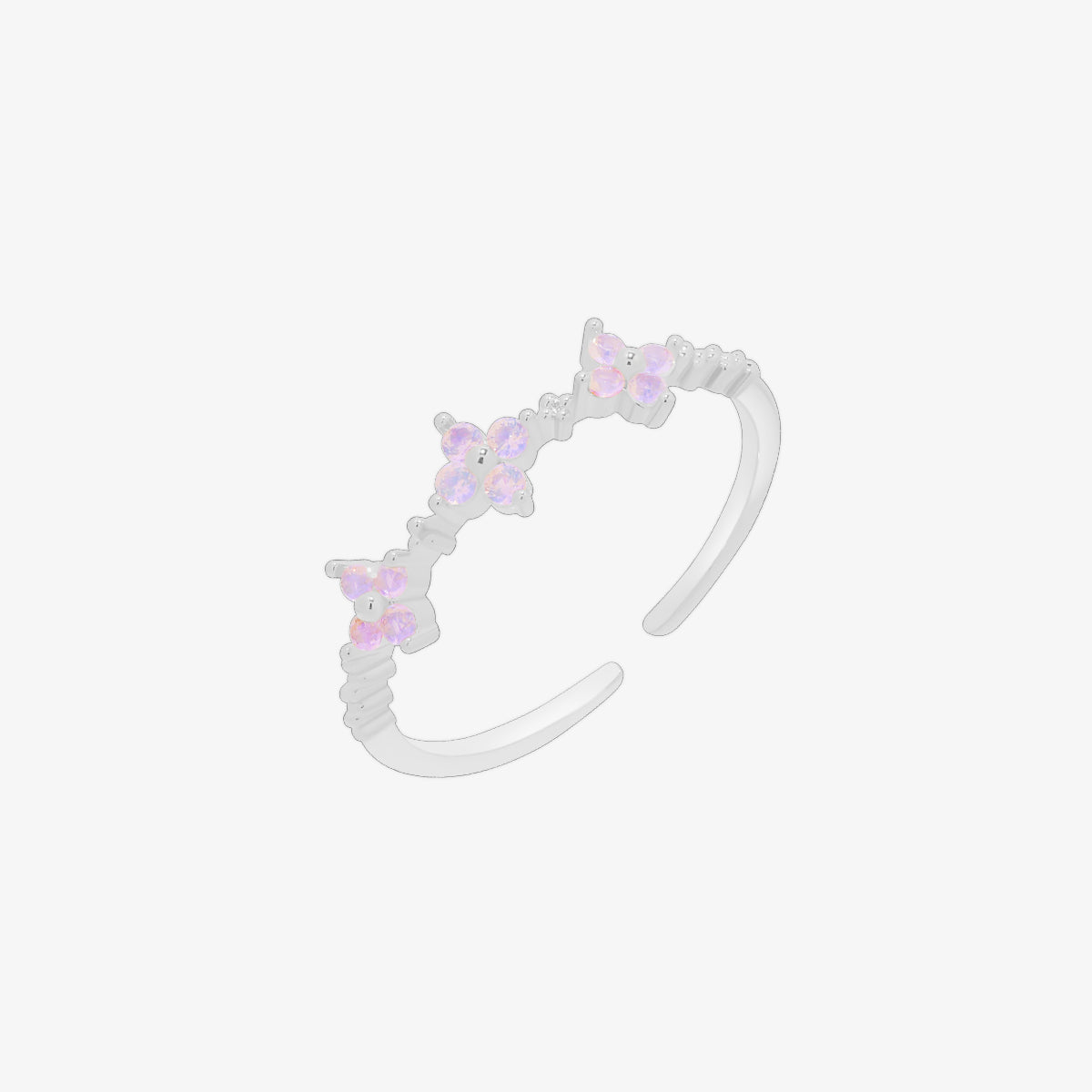 Moonstone daisy ring