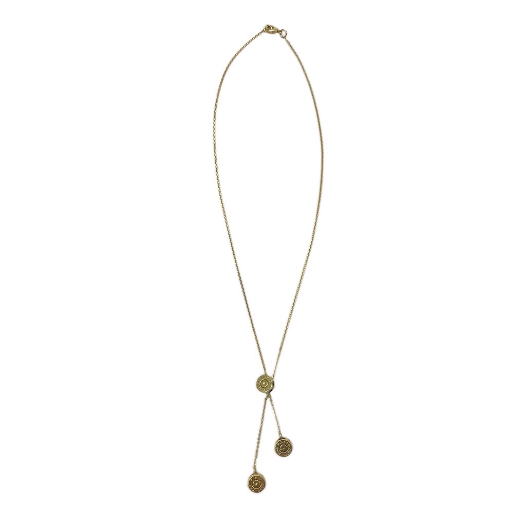 Gold Bullet Cluster Necklace – Statement Y-Necklace