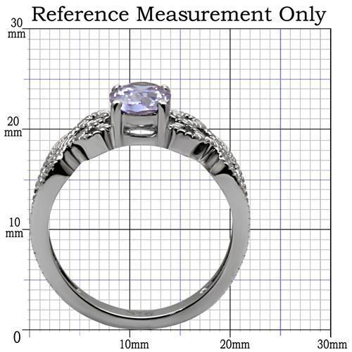 Purple Stone Stainless Steel Ring – Ornate Filigree Design