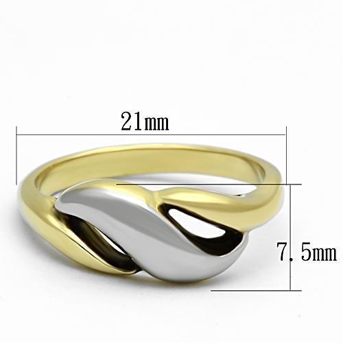 Two-Tone Gold & Silver Stainless Steel Ring – Minimalist Glow