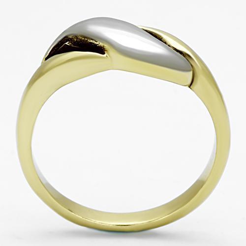 Two-Tone Gold & Silver Stainless Steel Ring – Minimalist Glow
