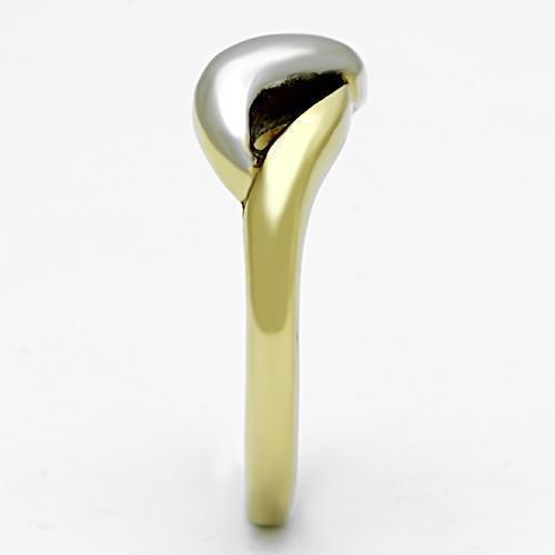 Two-Tone Gold & Silver Stainless Steel Ring – Minimalist Glow